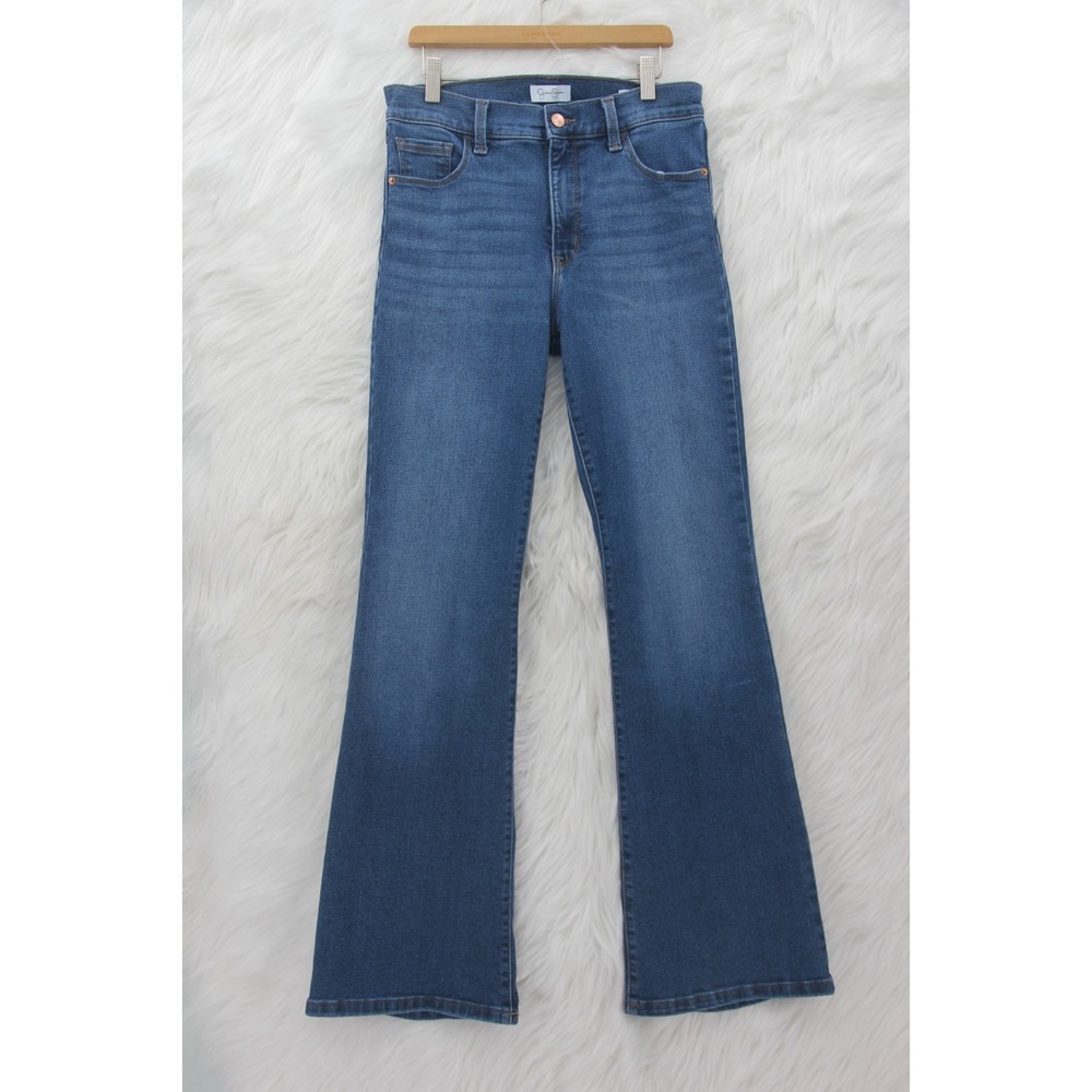 Jessica Simpson Women's Flare Jeans Size 6 Denim Stretch Medium Wash Western - Picture 2 of 15